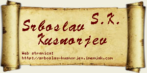 Srboslav Kušnorjev vizit kartica